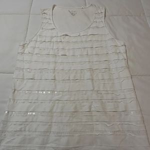 New Womens Plus Size 2  Chico’s Sleeveless Casual Blouse White Tank Top Shirt